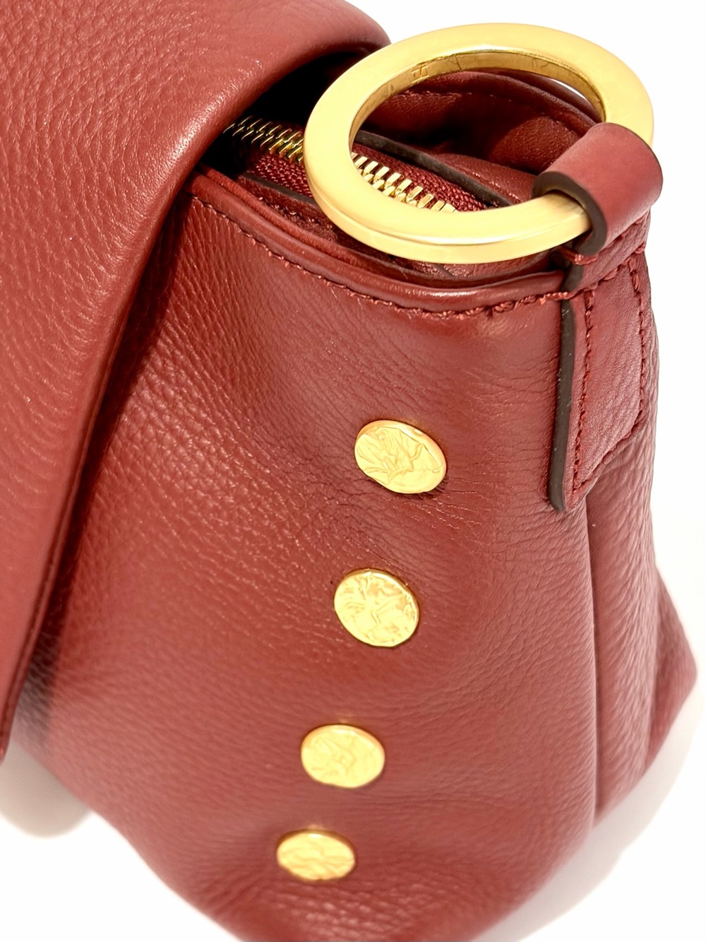 Hammitt VIP Satchel In Pomodoro Red/Brushed Gold/Hammered Rivets. Like 🆕 - Picture 11 of 16